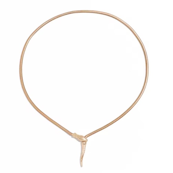 Serpenti Gold Snake Chain Necklace with Knot Detail - Picture 3 of 7